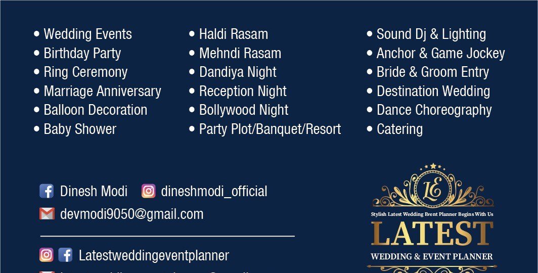 Latest Wedding Event Planner