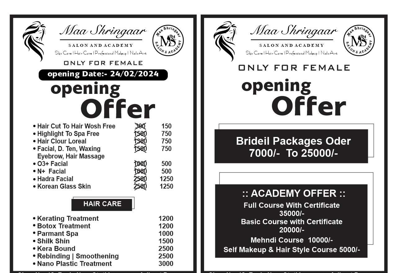Maa Shringaar Salon & Academy